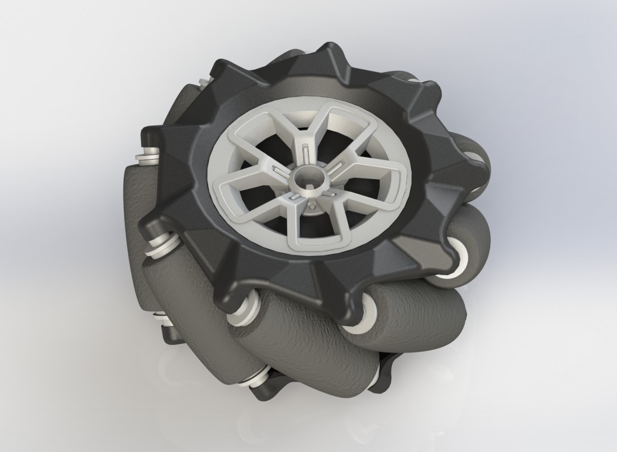 Omnidirectional+Mecanum麦克纳姆轮3D数模图纸+Solidworks设计+附STEP